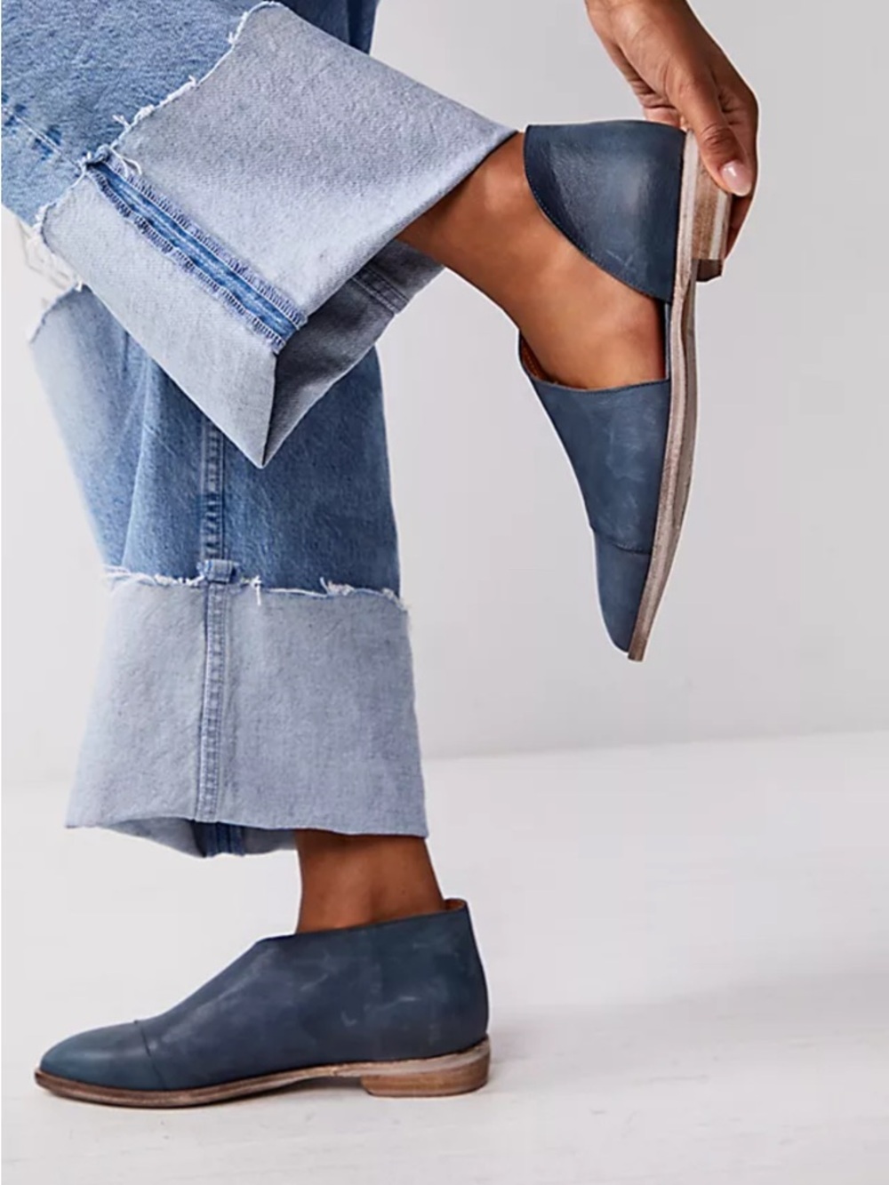 Navy FREE PEOPLE Royale Flat size 40 EC